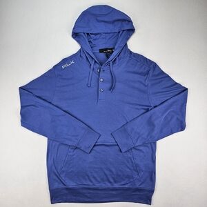 RLX Ralph Lauren Hoodie Blue L/S Pullover Golf Athletic Men's Small NWT